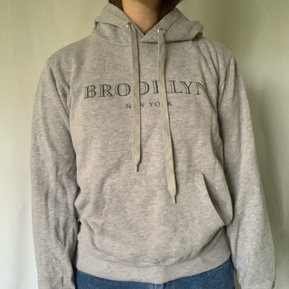 Grey Brooklyn New York Hoodie